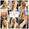 SIYUSI 613 Lace Front Wig Human Hair 13x1 lace front wig 24inch 613 Frontal Wig Human Hair Pre Plucked with Baby Hair Brazilian Virgin Straight Lace Front Wigs for Women