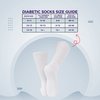Diamond Star Diabetic Socks, Non-Binding Circulatory Cushion Cotton Crew Diabetic Socks for Men Women