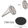 100pcs Sandpaper Disc and 1pcs Metal Bit, 3/32 Shank Replaceable Pedicure Sanding Disc Bit for Dead Skin Callus Removal Electric Foot File Tools (150#(Medium))