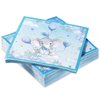 100 Packs Elephant Theme Baby Shower 2 Ply Paper Napkins Disposable Baby Blue Napkins Guest Dinner Hand Napkins for Baby Shower Kids Elephant Theme Birthday Party Supplies, 6.5 x 6.5 Inches