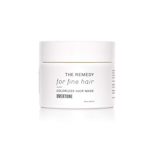 oVertone Haircare The Remedy for Fine Hair Colorless Hydrating Mask with Shea Butter & Coconut Oil, Cruelty-Free, 8 oz