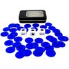 Left Right Center Dice Game Prime Set with 3 Dices + 40 Chips (Blue)
