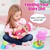 TUZT Baby Doll Accessories Playset, Baby Doll Care Toys with Changing Bag Backpack Feeding Set Baby Doll Nappies Bottle Bath, Birthday Toys for Kids Girls (Baby Doll Not Included)
