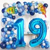 40 Inch Under the Sea Blue Number 9 Balloon, Mini Sea Animal Balloons Ocean Animal Foil Balloon, Seahorse Fish Balloons for Boys Girls Sea Theme 9th Birthday Baby Shower Party Decoration