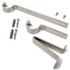Urbanest Long Double Drapery Curtain Window Rod Bracket Holder, Up to 1.25" Rod - Brushed/Stainless Steel, 2 Pieces