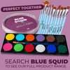 Blue Squid PRO Face Paint - Metallic Purple (30gm), Professional Water Based Single Cake Face & Body Paint Makeup Supplies for Adults Kids Halloween Facepaint SFX Water Activated Face Painting