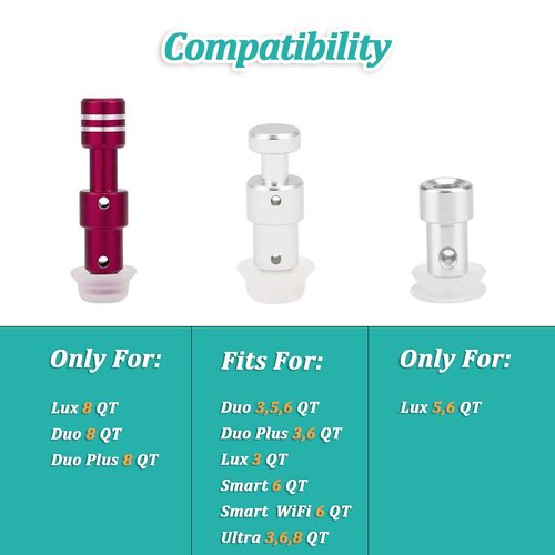 2 Pack Float Valve - ZYLONE Replacement Parts with 6 Sealer Gasket, Silicone Caps for Pressure Cooker Duo/Duo Plus/Lux 8 QT ( 6 Silicone Caps)