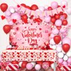 AIBIIN Valentine's Day Balloon Garland Arch Kit,I Love You Banner Red Pink White Confetti Balloons for for Women Girls Wedding Engagement Mother's Day Anniversary Decoration Supplies