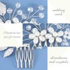 YBSHIN Rhinestone Wedding Comb Rose Gold Crystal Bridal Hair Comb Pearl Hair Accessories for Women and Girls (Style 3)