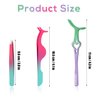 3pcs Lash Tweezers Set, Gradient Color Eyelash Tweezers for False Lashes Stainless Steel Eyelash Applicator Tool Eyelash Extension Tweezers for Classic Lashes False Lashes Makeup