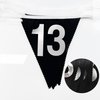 26Ft Silver Black 13th Birthday Party Decorations 13th Fabric Pennant Banner Garland Streamers for Girls Boys Official Teenager Omg Ur A Teenager Birthday Cheers to 13 Years Anniversary Supplies