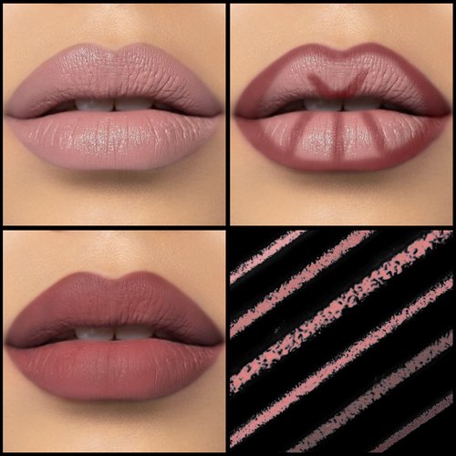 FOCALLURE NOT YOUR Sweetheart Lip Liner, Duo-head Lip Liner Pencil with Brush, Ultra Fine Lip Pencil, Smooth, Define, Shape & Fill Lips, 02 TRUE RUMOR