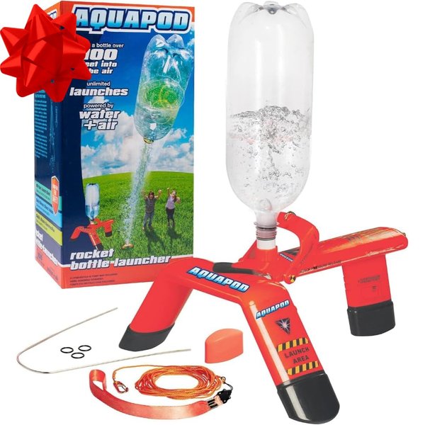 AquaPod The Original Rocket Bottle Launcher Kit - Launches Soda Bottles 100 Ft Up in The Air - Fun Educational STEM Toy for Kids & Teens - Science Themed Holiday Xmas Gift - Fun for Whole Family