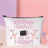 WZMPA Korean Drama Cosmetic Makeup Bag k-Drama Lover Gift Korean Dramas Are My Therapy k-Drama Zipper Pouch Bag For Women Girls (Korean Dramas)