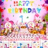 HJINGY 194 PCS Pink Dinosaur Party Decorations for Girls Dinosaur Birthday Party Supplies Include Dinosaur Balloons Backdrop Happy Birthday Banner Tablecloth Tableware Plates