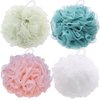 BTYMS 4 Pieces Bath Sponge Shower Loofahs 60g Mesh Pouf Bathing Sponges Bath Scrunchies Body Wash Puff Shower Puff