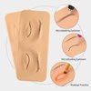ATOMUS 8pcs Tattoo Practice Skin for Eyebrows Eyeliner 3D Permanent Makeup Silicone Fake Skin Microblading Supplies for Beginners and Experienced Artists
