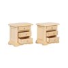 Wooden Dollhouse Night Stands | Set of 2 | Bedside Tables | Dolls House Furniture | 1/12 Scale (Light)