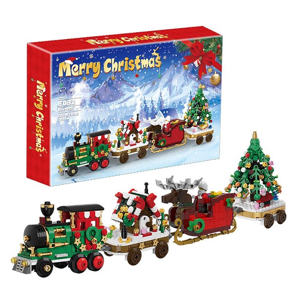Zhongren Christmas Mini Buliding Blocks Kits Train Set Toys 806+ Pieces for Xmas Birthday for Boys Girls Kids Ages 6 7 8 9 10 +
