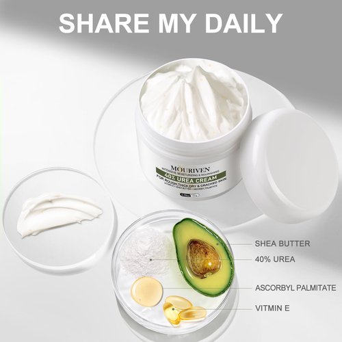 Urea Cream 40 Percent - Foot & Hand Cream, for Dry, Cracked Heels, Feet, Knees, Elbows, and Hands,Callus Remover,Maximum Strength Urea Lotion for Softening and Moisturizing
