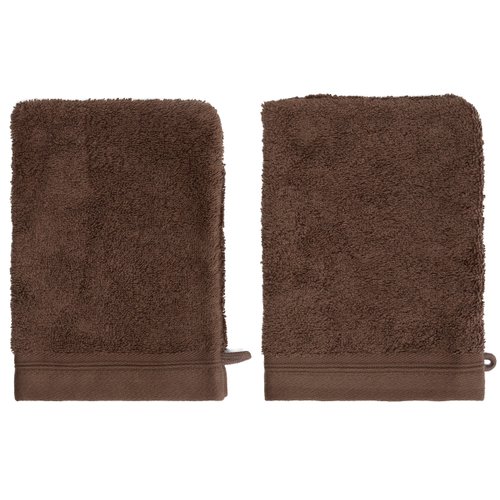France Luxe Body French-Style Bath Mitt 2-Pack - Tan/Tan
