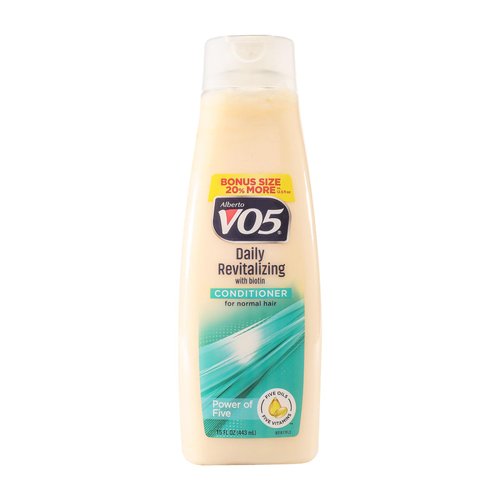 VO5 Alberto Daily Revitalizing Conditioner - Moisturizing Conditioner with Biotin - With 5 Oils and 5 Vitamins for Healthy Hair - 15 oz