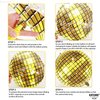 KatchOn, Big Gold Disco Ball Balloons - 22 Inch, Pack of 6, Gold Disco Party Decorations | 4D Gold Disco Balloons, 70s Party Decorations | Gold Disco Ball Decorations | Disco Ball Balloons Gold