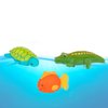 Battat – Paddling Bath Toys – 4-Pack Tub Animals – Floating Toys For Bathtime – Water & Beach Toys – 2 Years + – Wind-Up Tubbies - Turtle, Fish, Crocodile, Whale
