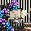Purple and Blue Balloon Arch Kit, 105 pcs 5 10 18 Inch Birthday Balloons, Metallic Blue Purple Black Garland Kit Party DIY Balloon Arch for Birthday Party Graduation Wedding Anniversary Decoration