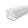 White Rubber Flexible 67Inches Flexible Quarter Round Flooring Molding Suitable for Curved Base Mold Applications, Wrapping Around Columns and Curved Starting Steps.