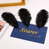 Soarer Black Ostrich Feathers Bulk - 30pcs 8-10 inches for Wedding Party Centerpieces, Home Decorations and DIY Crafts(Black)