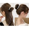 4PCS Women Magic Hair Bun Maker with Peal and Flower Ponytail Buns Shaper Former Donut Holder Hair Twist Curler Hair Accessory Hair Styling Tool
