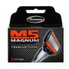 M5 Magnum Razor Blades with trimmer - 4 replacement cartridges per pack