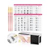 Nail Art Book Design Practice With 3pc Rose Gold Nail Liner Pen 360pcs Nail Wipes Lines Drawing Painting Template Learning Book Manicure Tools For Beginner (white)