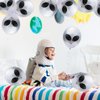 Whaline 65Pcs Alien Balloons Silver Alien Party Latex Balloons UFO balloons Outer Space Aliens Decorations for Birthday Party Baby Shower Supplies Home Backdrop Decorations