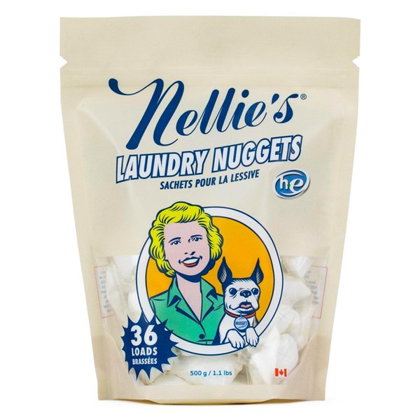 Nellie's Laundry Nuggets - Concentrated Detergent Pods - Vegan, Plant-Based, Biodegradable Formula - Effective & Gentle Cleaning - Eco-Friendly Power for Fresh Clothes (36 Loads)