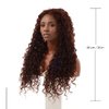 LICATEAT Brown Lace Front Wigs for Women V Part Long Curly Loose Wave Wig Heat Resistent synthetic Hair (26 Inch)