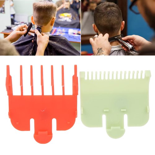 Professional Hair Clipper Guards Guides, 2Pcs 1.5mm 4.5mm Cutting Guides Hair Guards Combs Replacement Hair Trimmer Supply for Hair Clippers Trimmers Attachment (red and green)