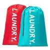 2 Pack XL Travel Laundry Bag, Machine Washable Dirty Clothes Organizer with Drawstring,Large Enough to Hold 4 Loads of Laundry, Easy Fit a Laundry Hamper or Basket Travel Essentials 24" x 36"