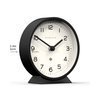 NEWGATE® M Mantel Silent Sweep Mantel Clock - 'No Tick' - A Modern Tabletop Clock - Small Clock - Living Room Clock - Office Clock - Desk Clock - Minimalist Dial (Black)