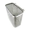 Small Square Stainless Steel Perforated Cutlery Basket Sink Rack Storage Silver by Stopia