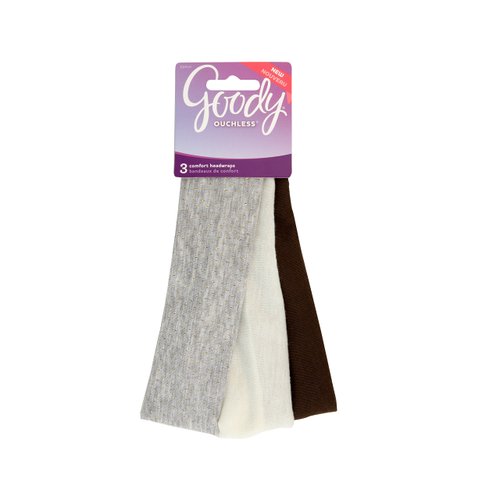 Goody Ouchless Metallic Fleck Head Wrap, Assorted Colors, 3 Count