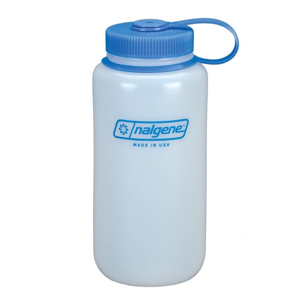 Nalgene Outdoor HDPE Wide Mouth BPA-Free Water Bottle, Plastic, 32 oz ,Blue