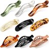 9 Pcs Alligator Hair Clips Oval French Barrette Flat Claw Clips Plastic Hair Accessories for Women Jaw Hair Clips for Styling Hair Clamps Barrettes for Thick Curly Fine Hair Sectioning Girls Gifts