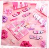 Clysee 60 Pcs Ballerina Party Favors Include Dance Makeup Bag Dance Charm Bracelets Hair Ties Ballet Keychains Elastic Scrunchies Dance Party Supplies Dance Team Gifts for Dancers Girls Teachers