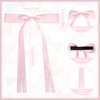 10pcs Hair Clips,Ribbon Bow Hair Ties with Tassel for Girl Women Long Tail bow Solid Satin Bowknot Hair Clips Metal Clips Barrettes for Teen Hair Accessories Black White Beige Blue Pink
