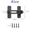DOUBLE 2 C Barn Door Lock, Sliding Barn Door Lock Hardware Gate Latches, Carbon Steel Door Latches for Barn Door Cabinet Window Closet Door, Black