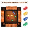 Shut The Box Dice Game, 1-4 Players Wooden Family Board Math Game with 12 Dice ，Pub Strategy Dice Game for Adults Classic Tabletop Educational Game for Family, Classroom, Home