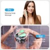 RVHWQI Silicone Scalp Massager Shampoo Brush, Ergonomic Head Scalp Scrubber for Dandruff Removal, Hair Growth, Wet Dry Hair Care, Gentle Exfoliation and Deep Washing for Men Women (Green)