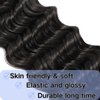 Deep Bulk Hair For Braiding Hair 26inch 300g Natural Color Wet And Wavy Deep Wave Bulk Hair Quality Synthetic Micro Braiding Hair Extensions for Boho Braids No Weft